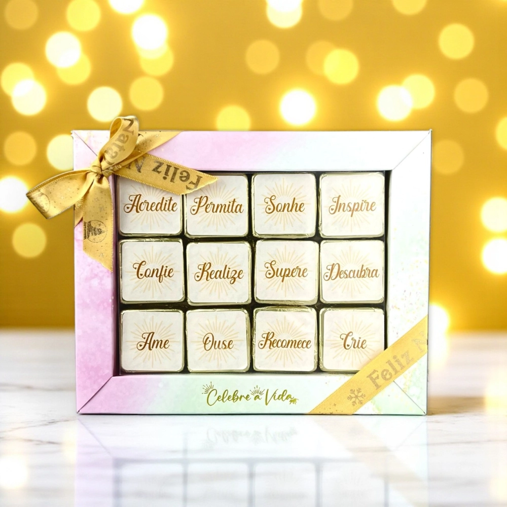 10 Caixas com 12 chocolates - Celebre a Vida - Natal 2025