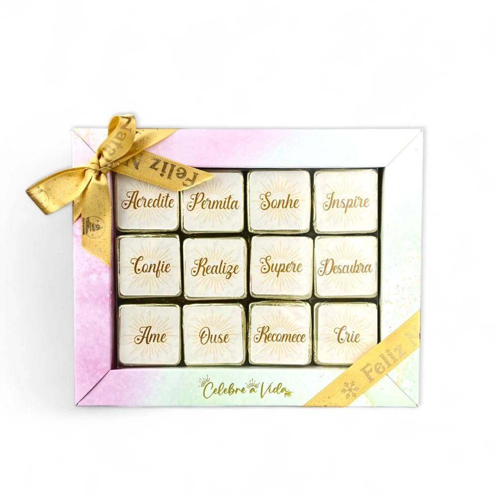 10 Caixas com 12 chocolates - Celebre a Vida - Natal 2025