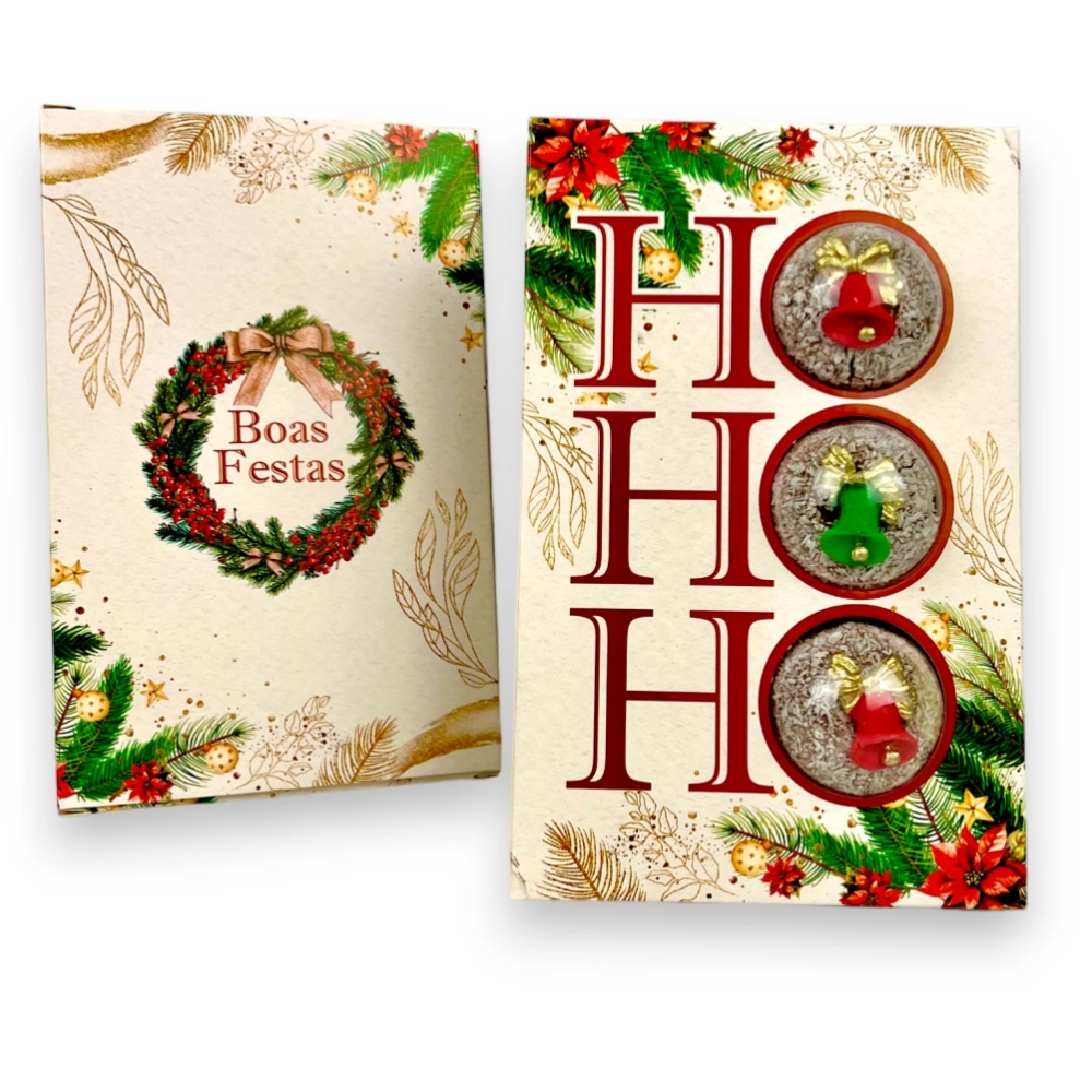 10 Caixas HoHoHo para 3 brigadeiros - Coleção Natal Inspirador