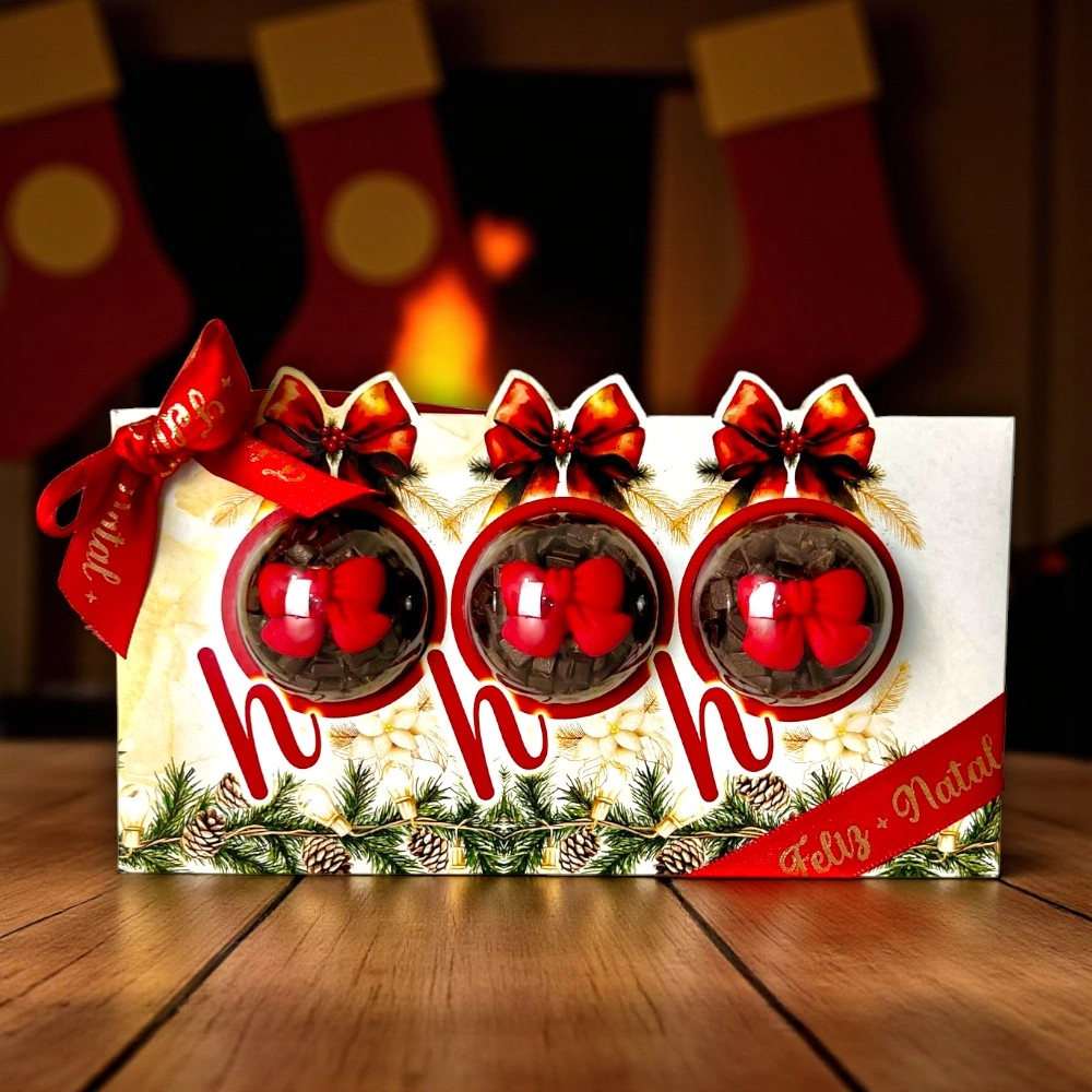 10 Caixas HoHoHo para 3 brigadeiros - Coleção Natal em Poesia - Natal 2025