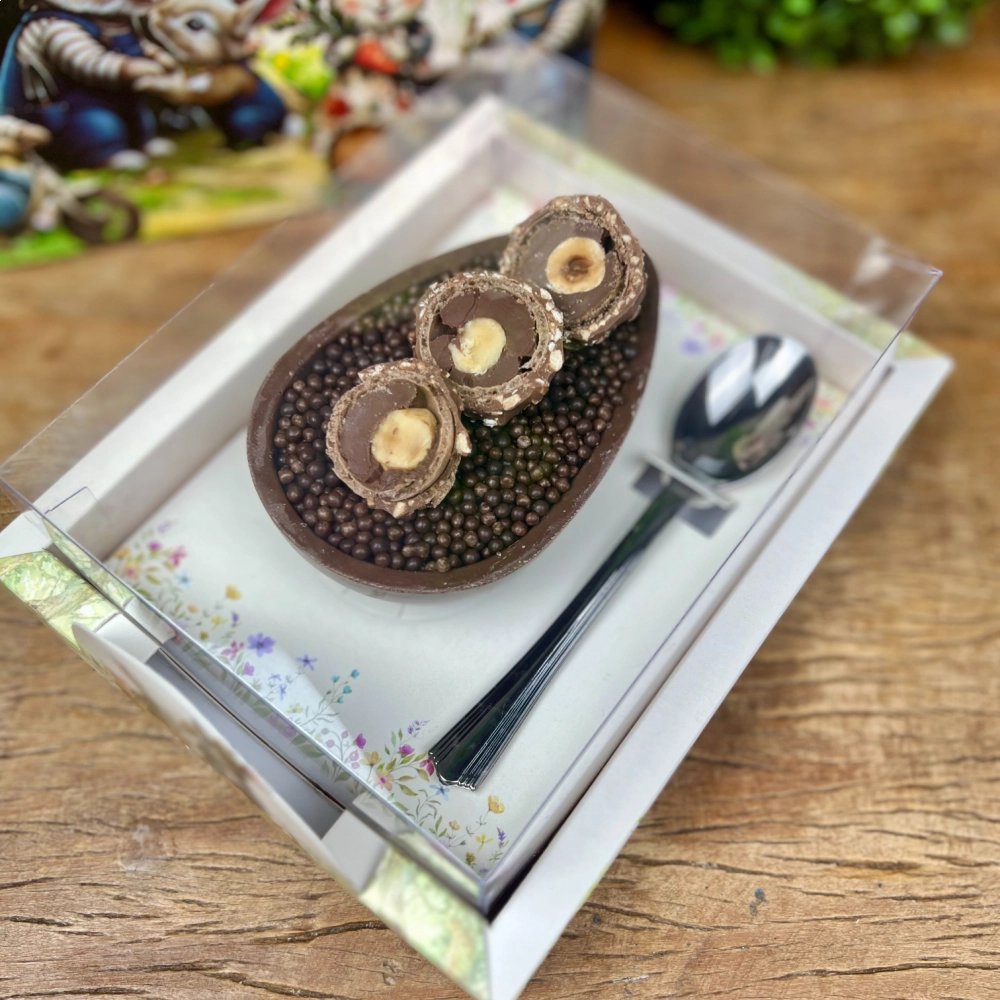 10 Caixas Luxo para 1 Ovo de 150g - Coleção Páscoa da Colheita