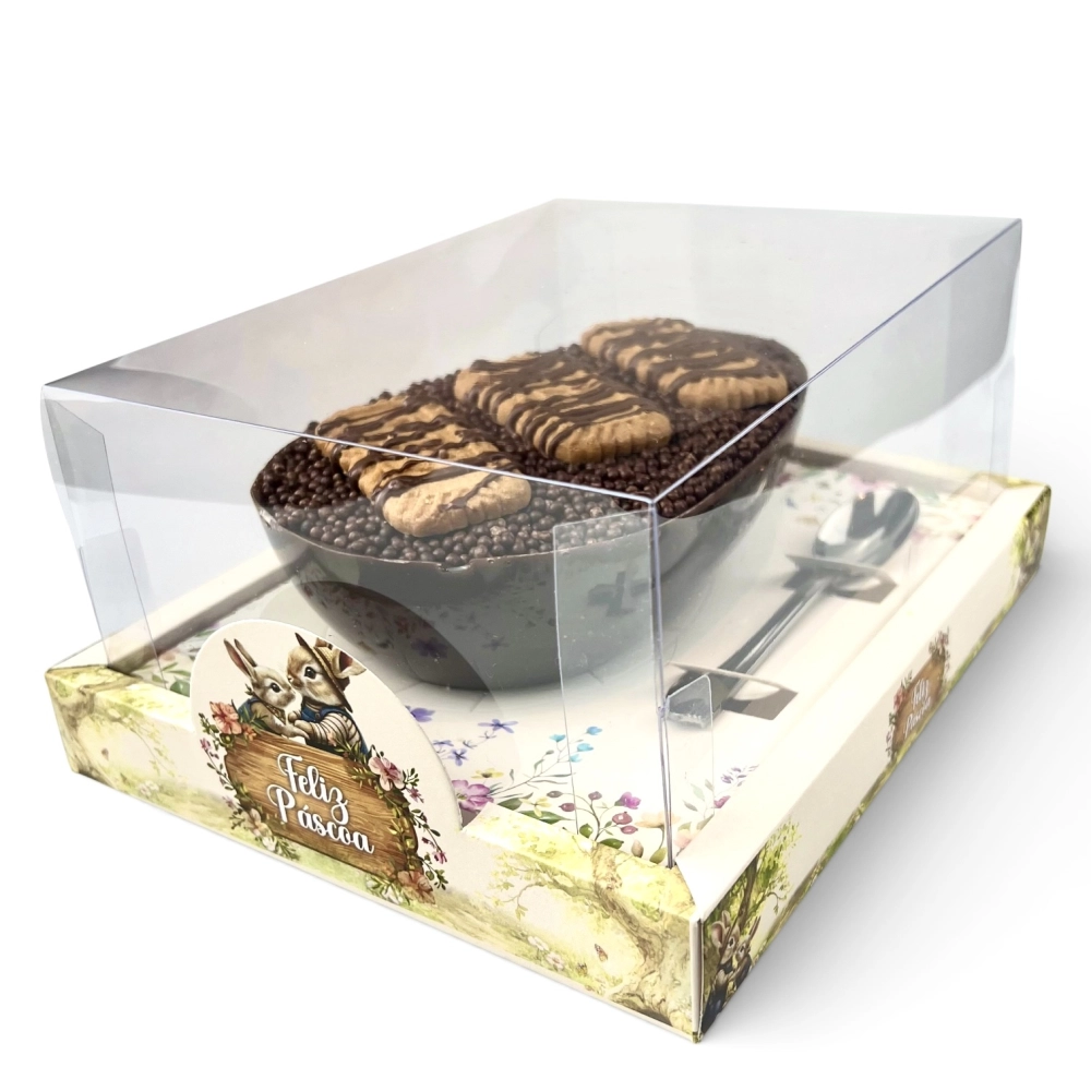 10 Caixas LUXO para 1 Ovo de 250, 350 ou 500g - Coleção Páscoa da Colheita