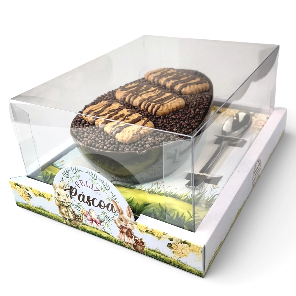10 Caixas LUXO para 1 Ovo de 250, 350 ou 500g - Coleção Páscoa da Positividade