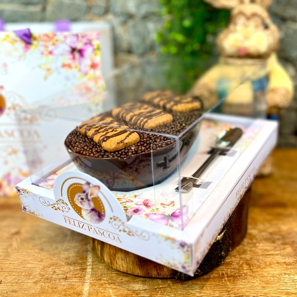 10 Caixas LUXO para 1 Ovo de 250, 350 ou 500g - Coleção Páscoa da Transformação