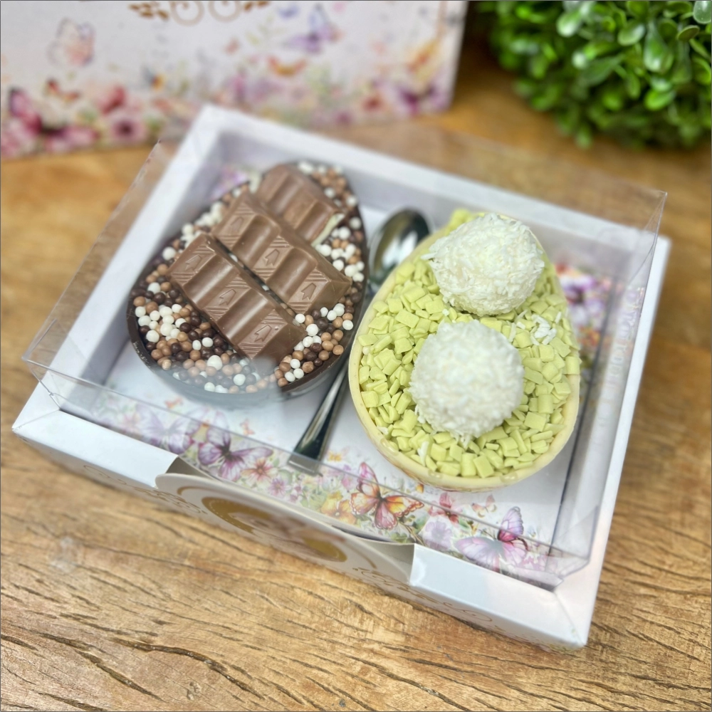 10 Caixas Luxo para 2 Ovos de 100g - Coleção Páscoa da Transformação