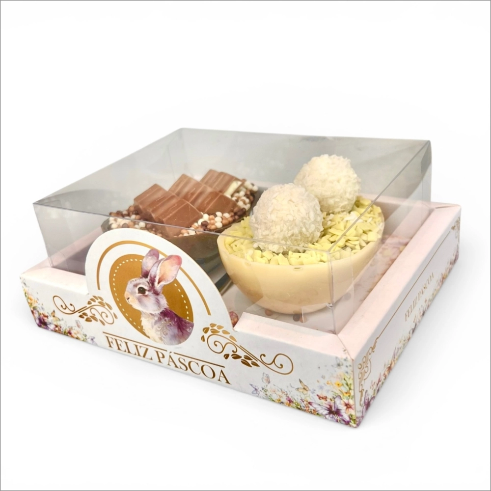 10 Caixas Luxo para 2 Ovos de 100g - Coleção Páscoa da Transformação