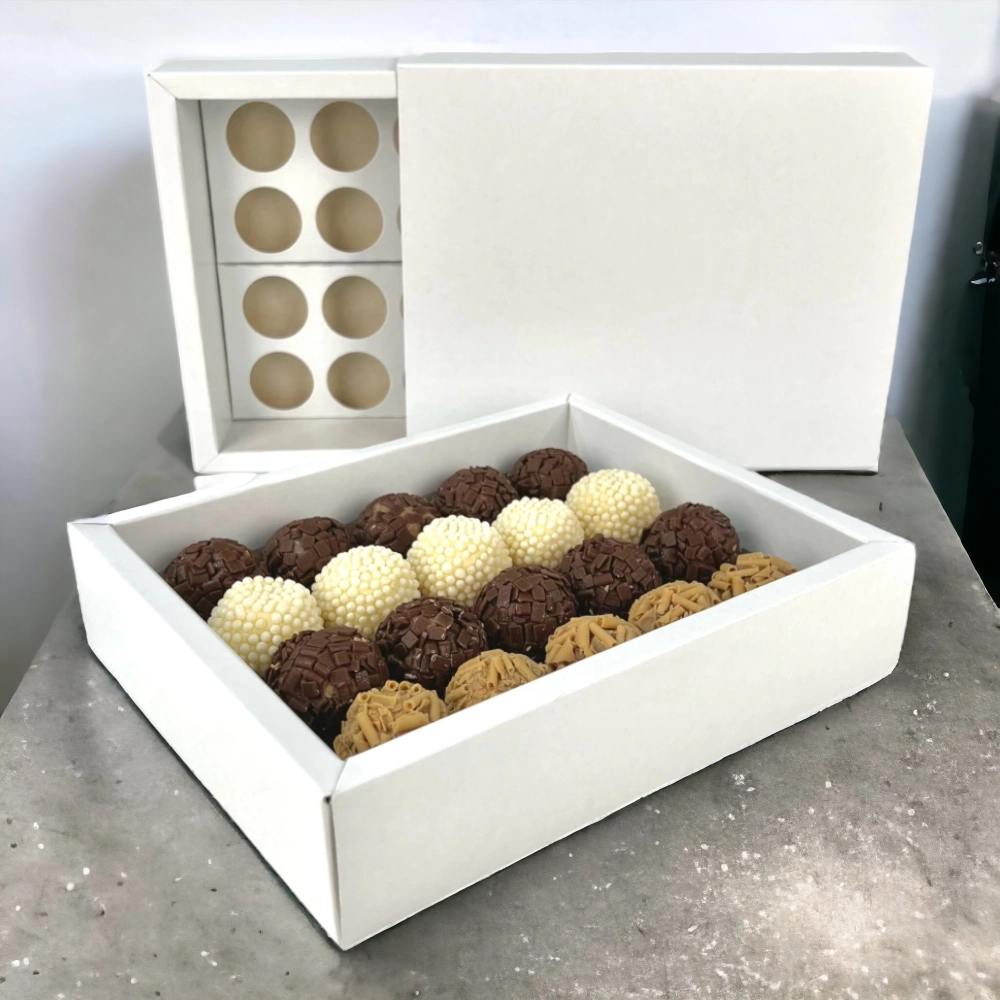 10 Caixas p/ 20 brigadeiros LUXO