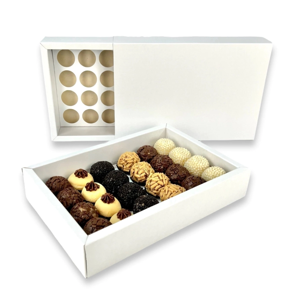 10 Caixas p/ 24 brigadeiros LUXO