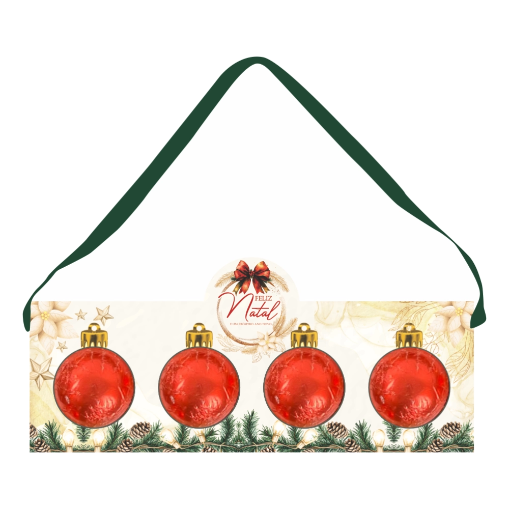 10 Caixas p/ 4 Bolinhas de Trufas - Coleção Natal em Poesia - Natal 2025