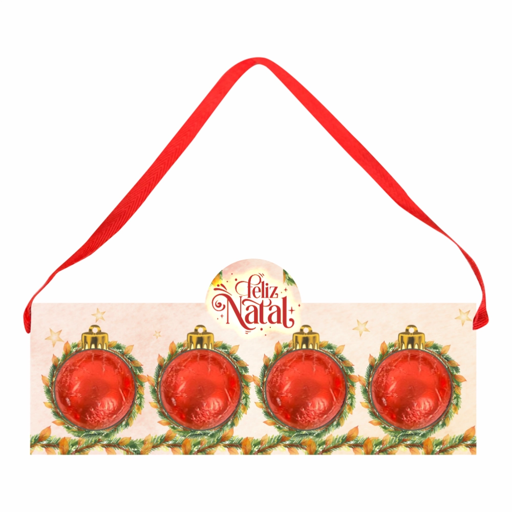 10 Caixas p/ 4 Bolinhas de Trufas - Coleção Vila do Noel - Natal 2025