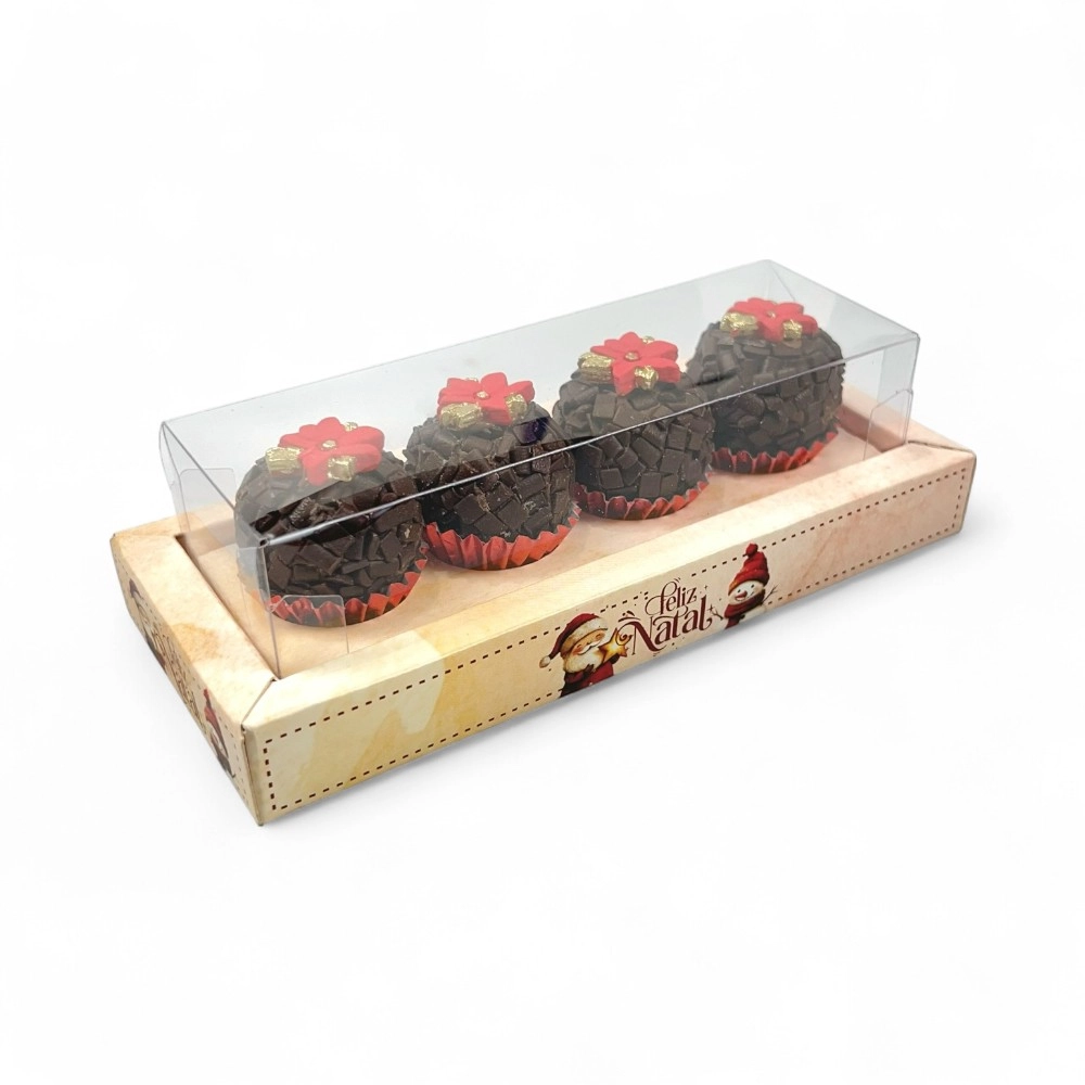10 Caixas p/ 4 brigadeiros - Coleção Vila do Noel - Natal 2025