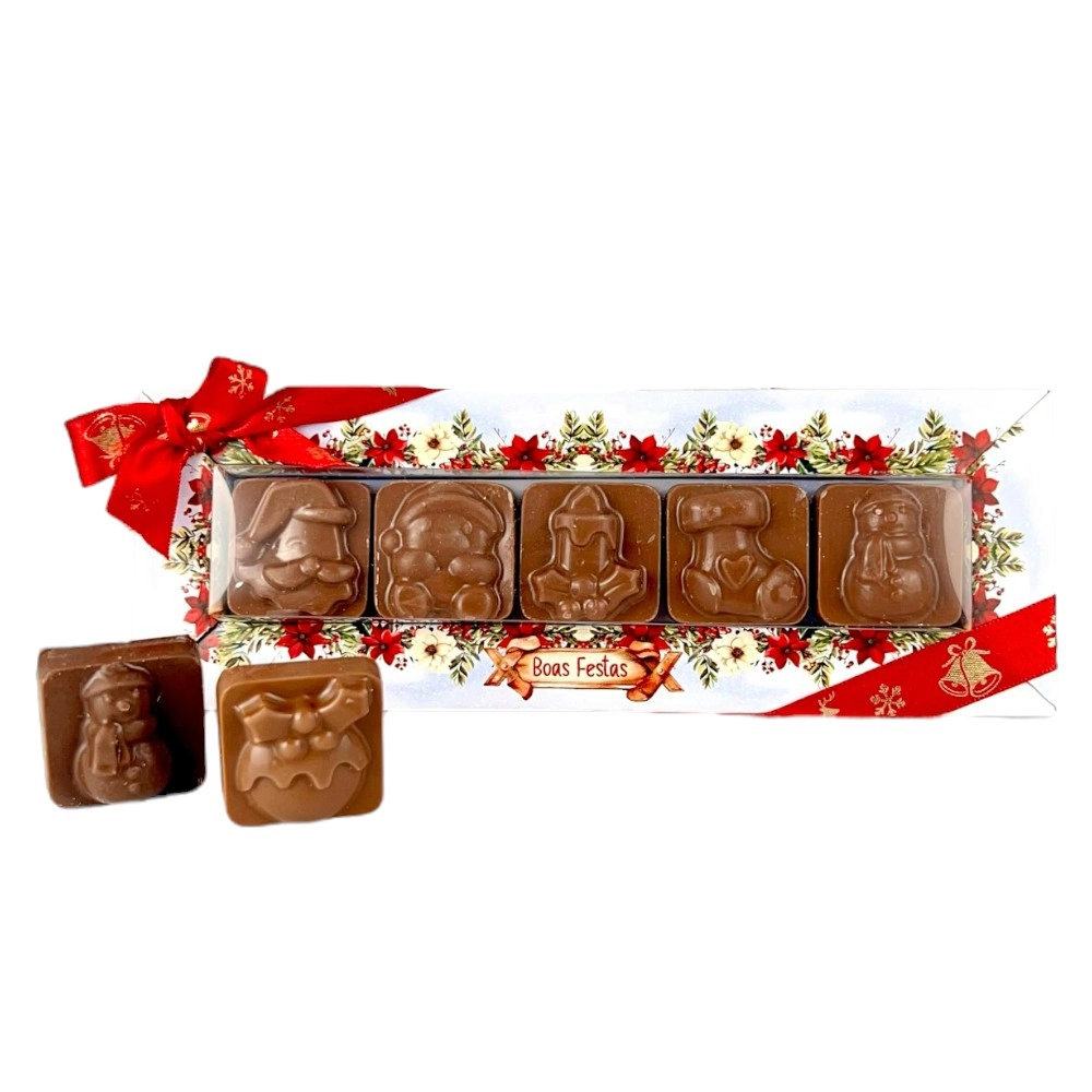 10 Caixas p/ 5 Bombons Choco Natalino- Coleção A Magia do Natal - Natal 2025