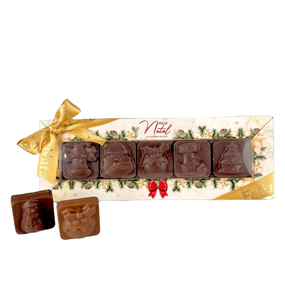 10 Caixas p/ 5 Bombons Choco Natalino- Coleção Natal em poesia - Natal 2025