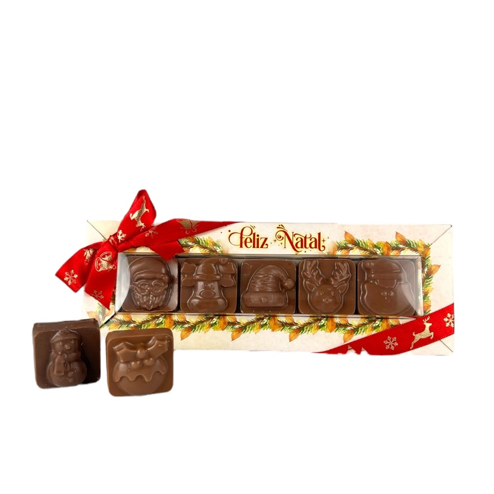 10 Caixas p/ 5 Bombons Choco Natalino- Coleção Vila do Noel - Natal 2025