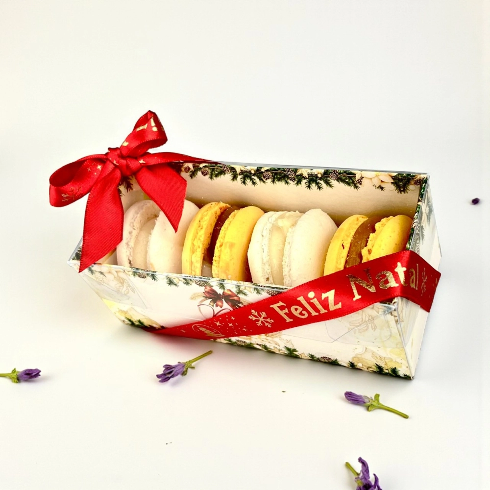 10 Caixas p 5/ macarons - Pequena - Coleção Natal em poesia -Natal 2025