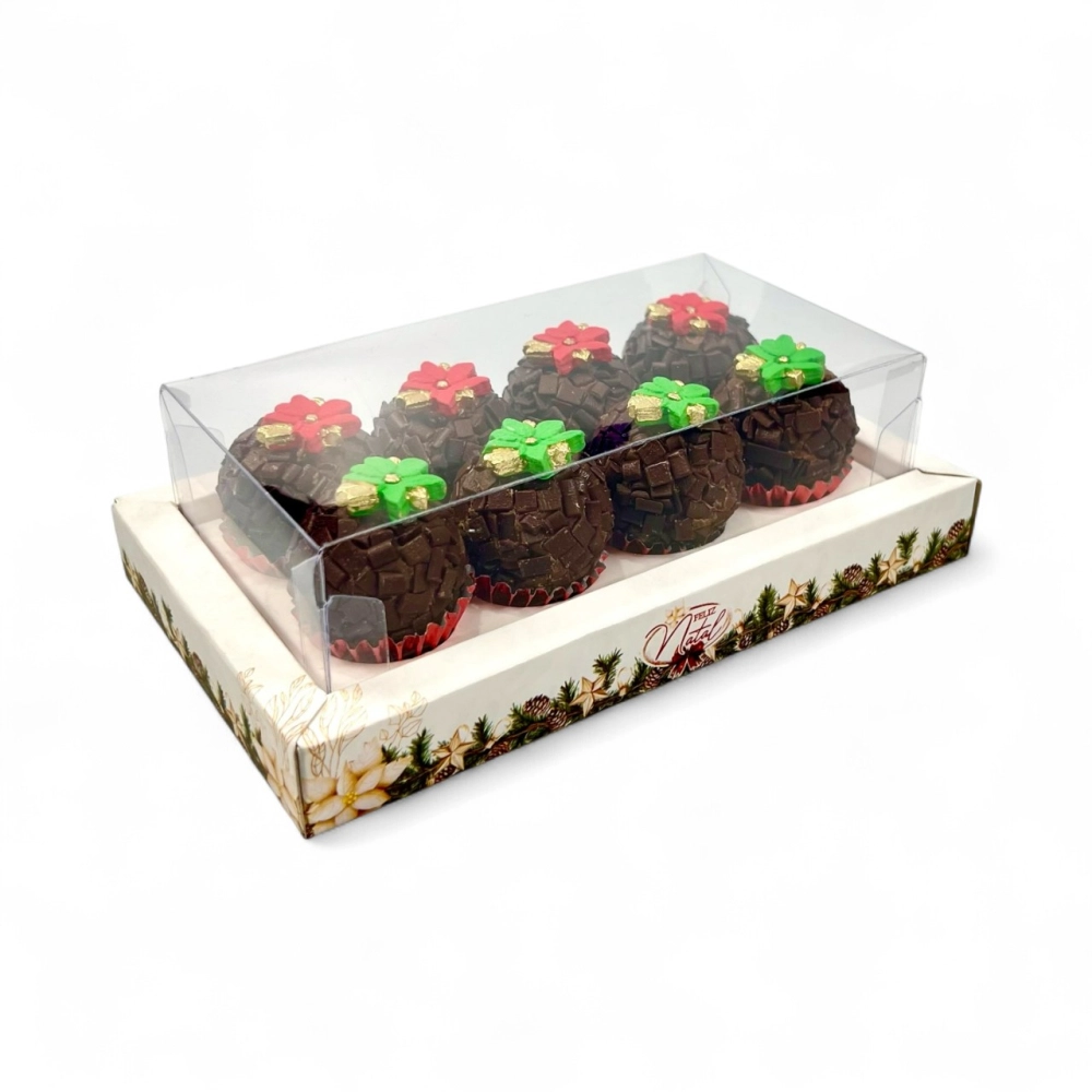 10 caixas p/ 8 brigadeiros - Coleção Natal em Poesia - Natal 2025