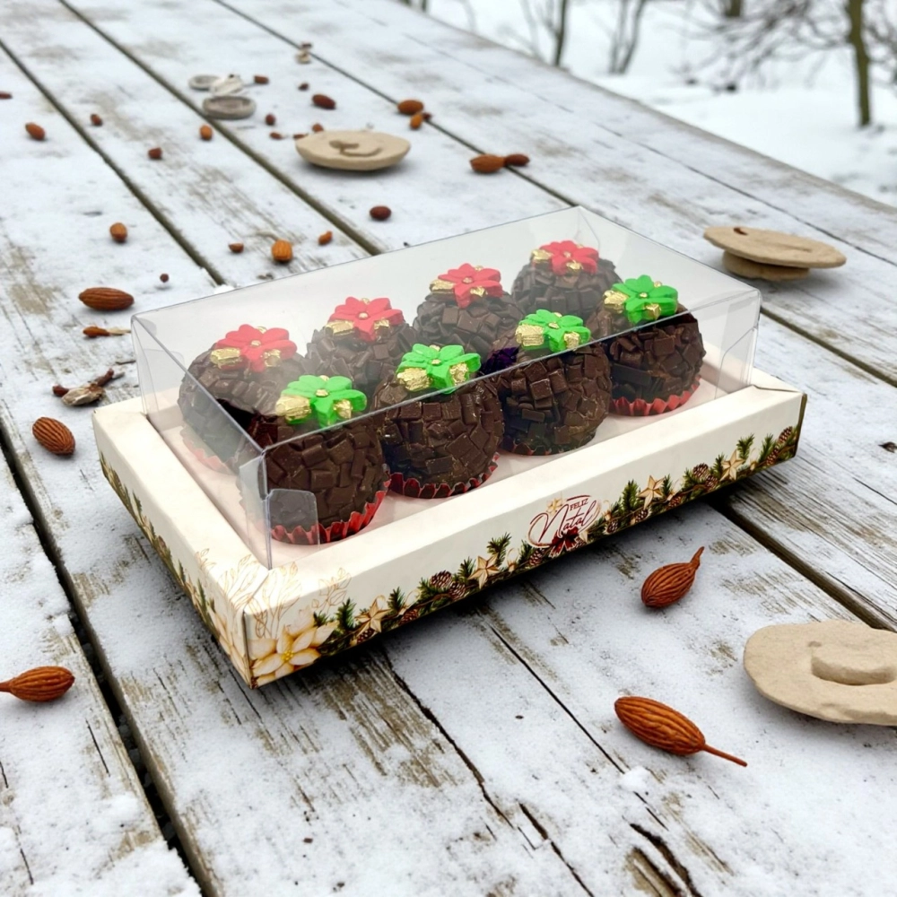 10 caixas p/ 8 brigadeiros - Coleção Natal em Poesia - Natal 2025