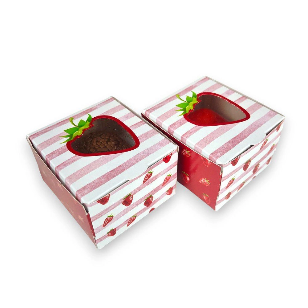 10 Caixas p/ doces Individuais - MORANGO do AMOR