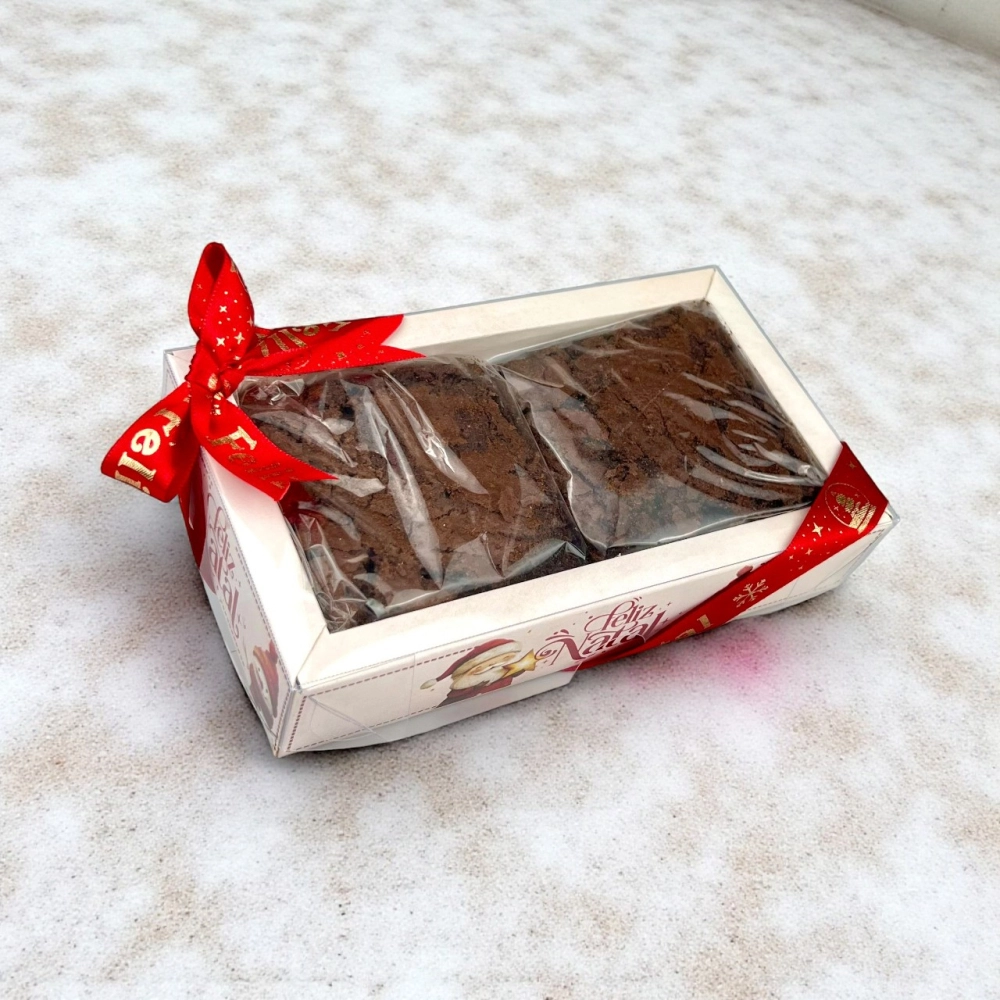 10 Caixas para 2 Brownies - Coleção Vila do Noel-Natal 2025