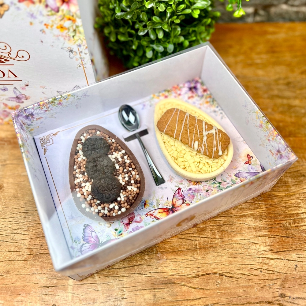 10 Caixas para 2 Ovos de 150 ou 250g - Coleção Páscoa da Transformação