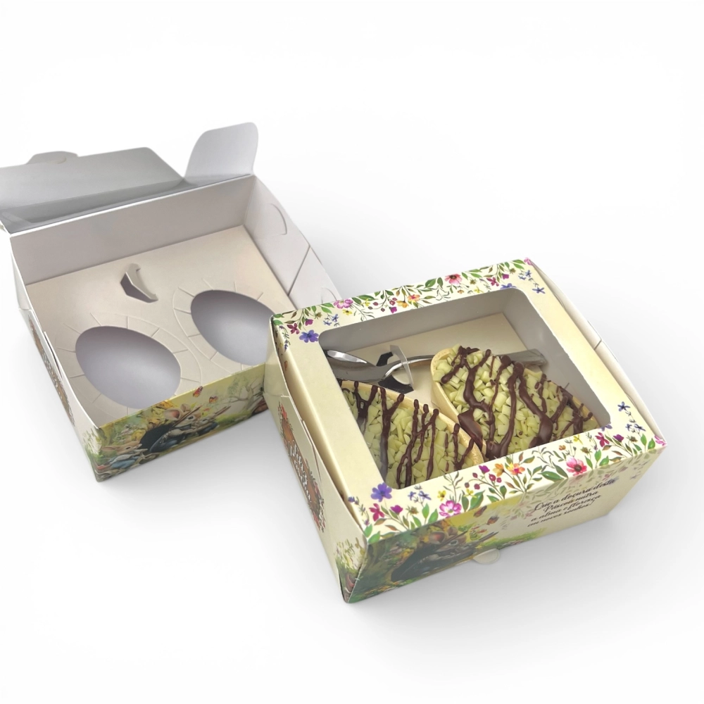 10 Caixas para 2 Ovos de Colher de 50g - Coleção Páscoa da Colheita