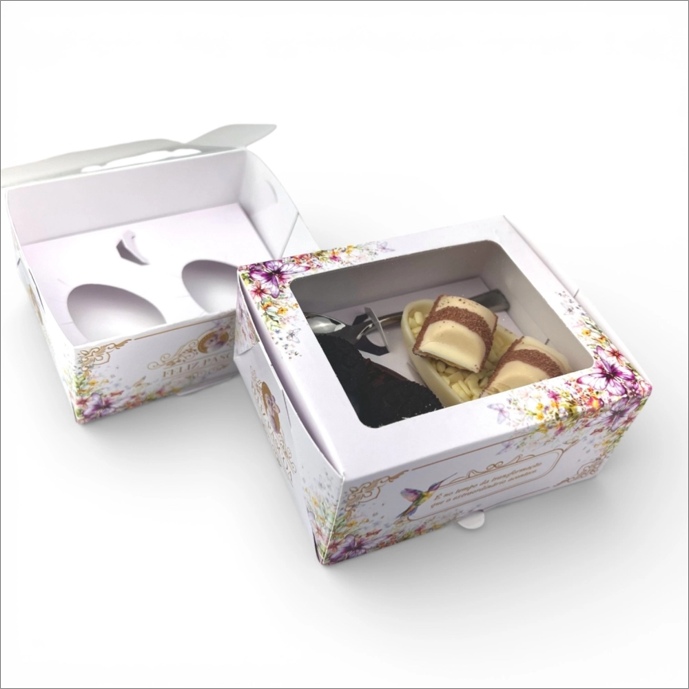 10 Caixas para 2 Ovos de Colher de 50g - Coleção Páscoa da Transformação