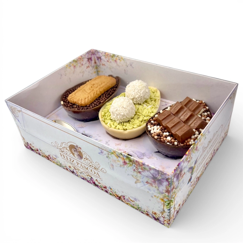 10 Caixas para 3 Ovos de 100g - Coleção Páscoa da Transformação