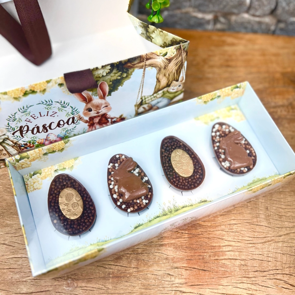 10 Caixas para 4 Ovos de 50g - Coleção Páscoa da Positividade