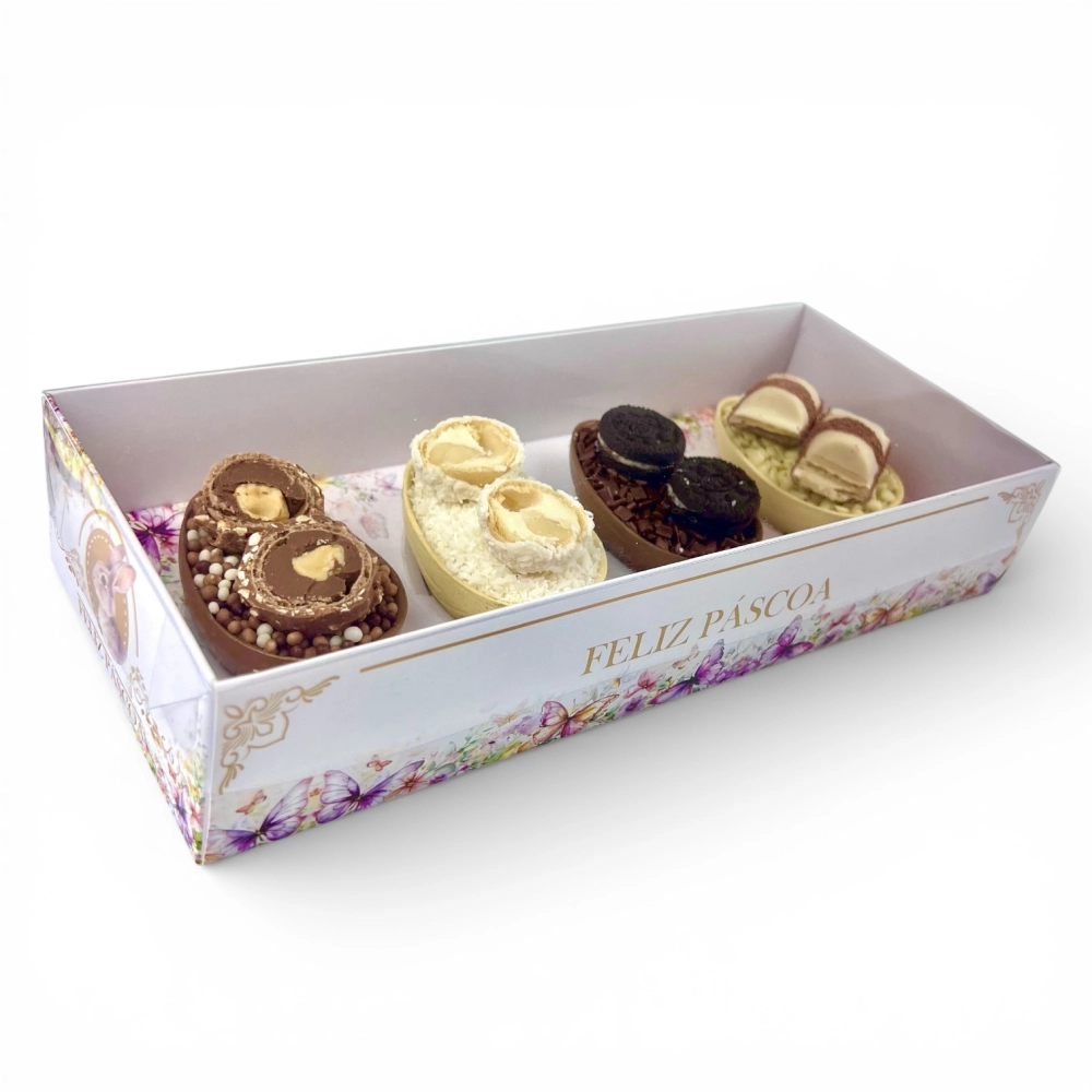 10 Caixas para 4 Ovos de 50g - Coleção Páscoa da Transformação