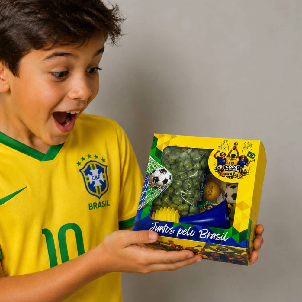10 Caixas para 4 potinhos ou mini Kit - COPA do MUNDO