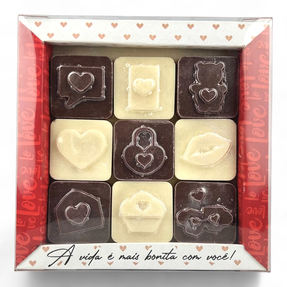10 CAIXAS PARA 9 CHOCOLATES - DIA DOS NAMORADOS 2025
