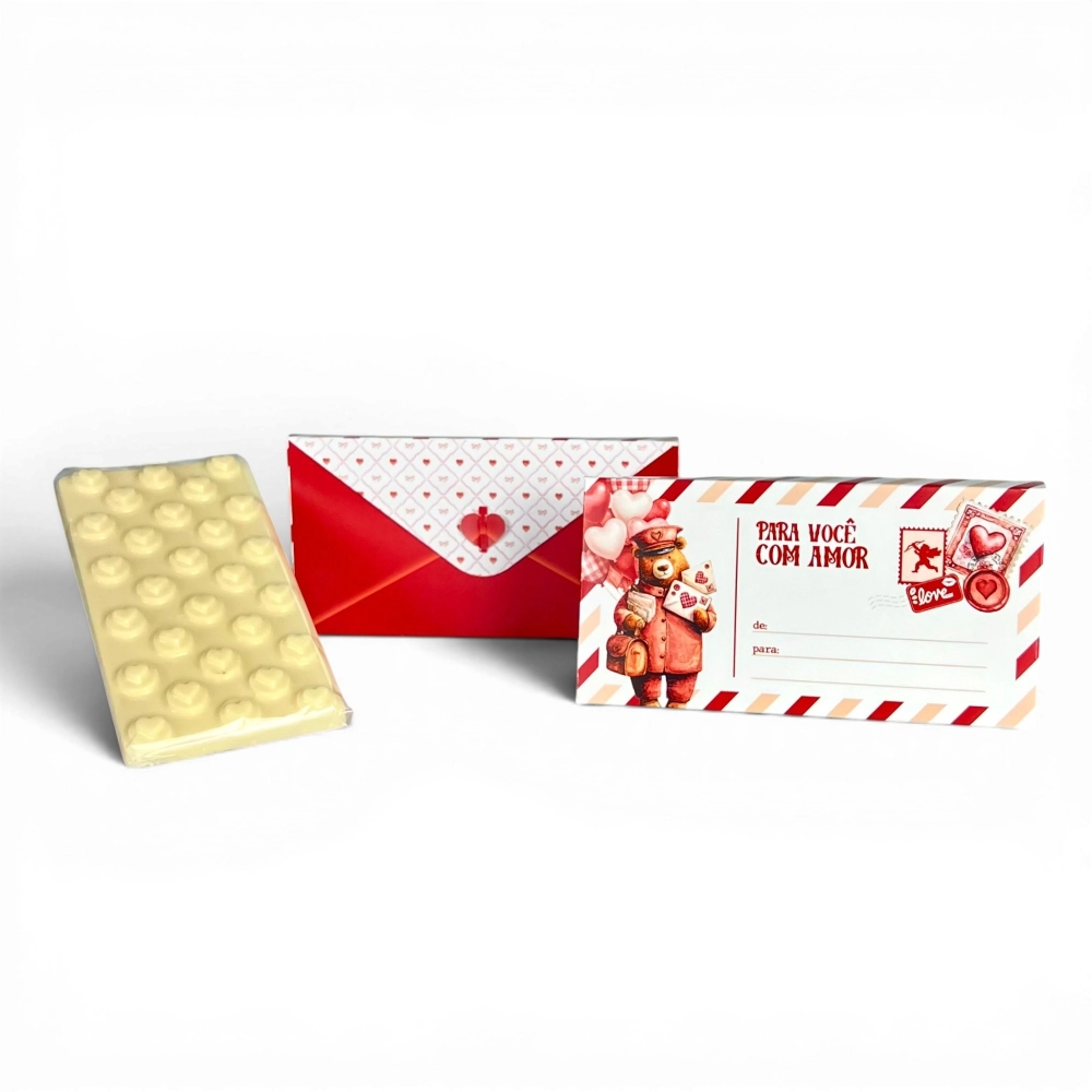 10 caixas para barra de chocolate - Cartão Postal - Namorados 2026