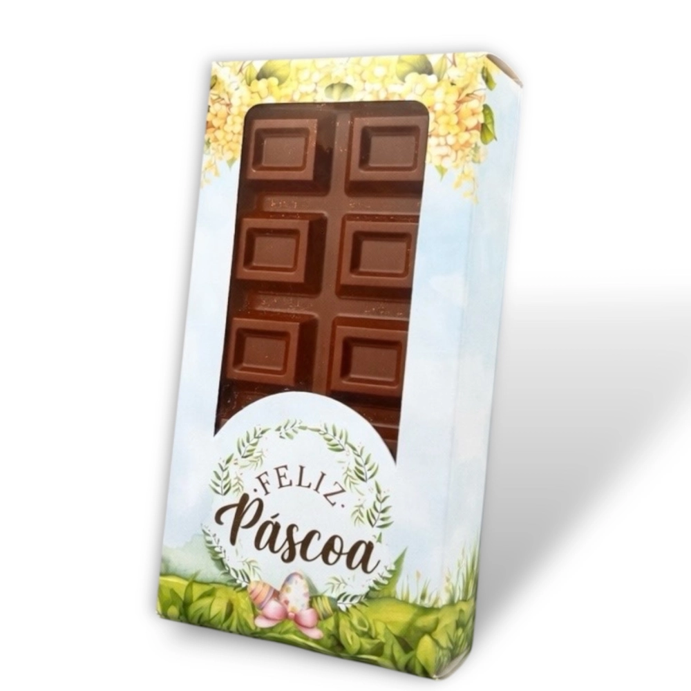 10 Caixas para Barra de Chocolate de 300g - Coleção Páscoa da Positividade