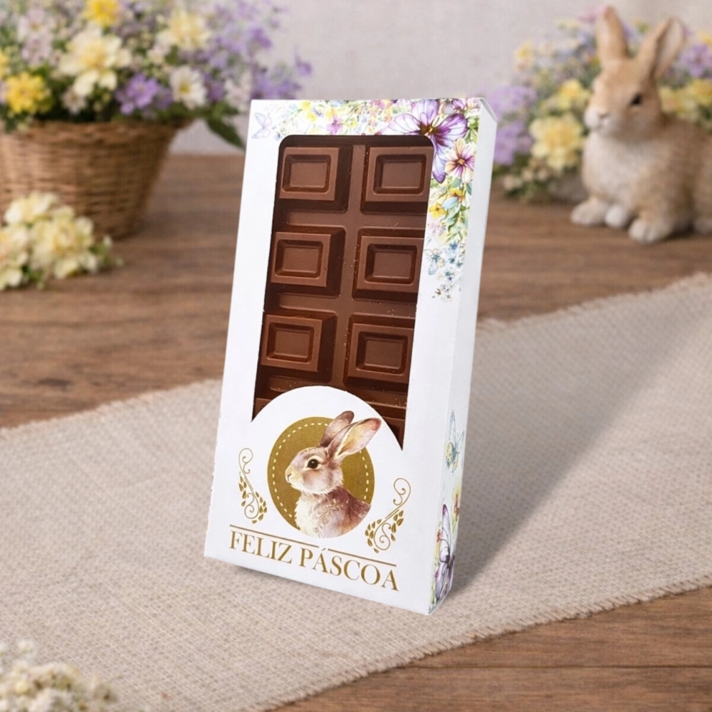 10 Caixas para Barra de Chocolate de 300g - Coleção Páscoa da Transformação