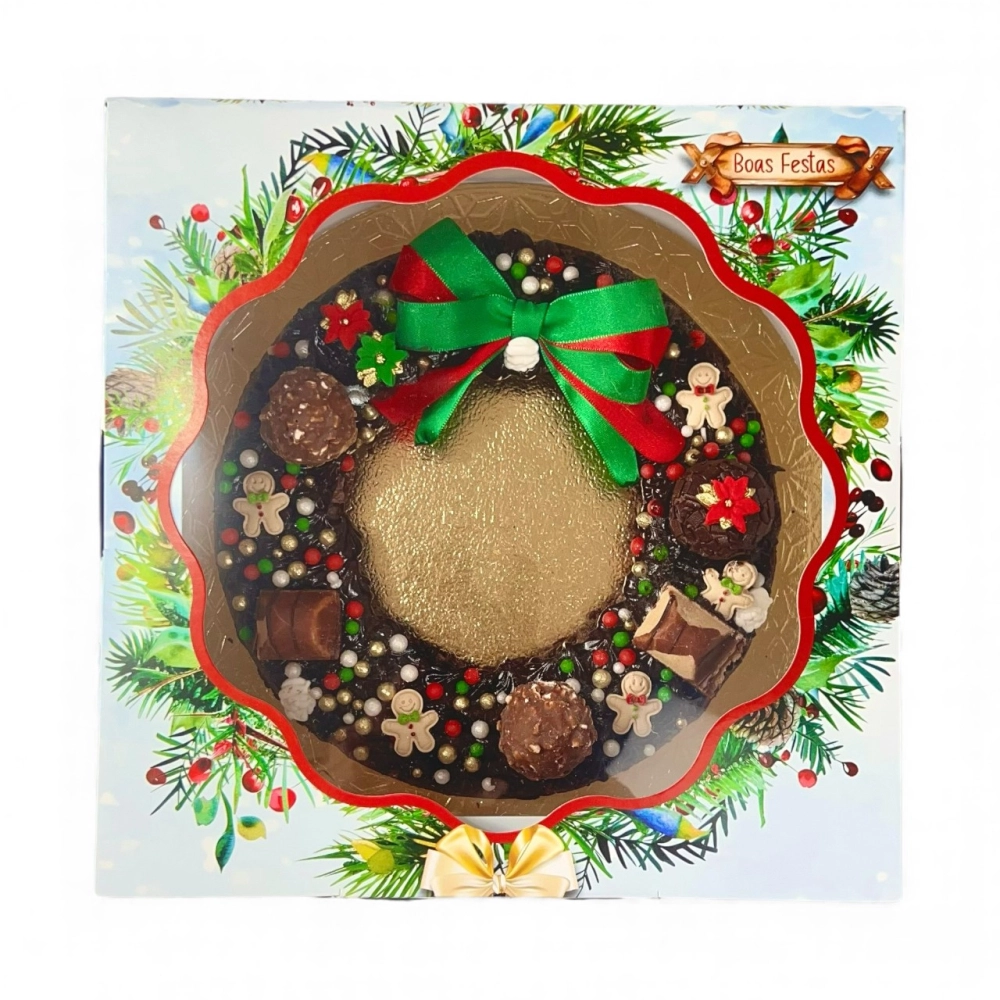 10 Caixas para Guirlanda de Brownie ou Torta - Coleção A Magia do Natal - Natal 2025