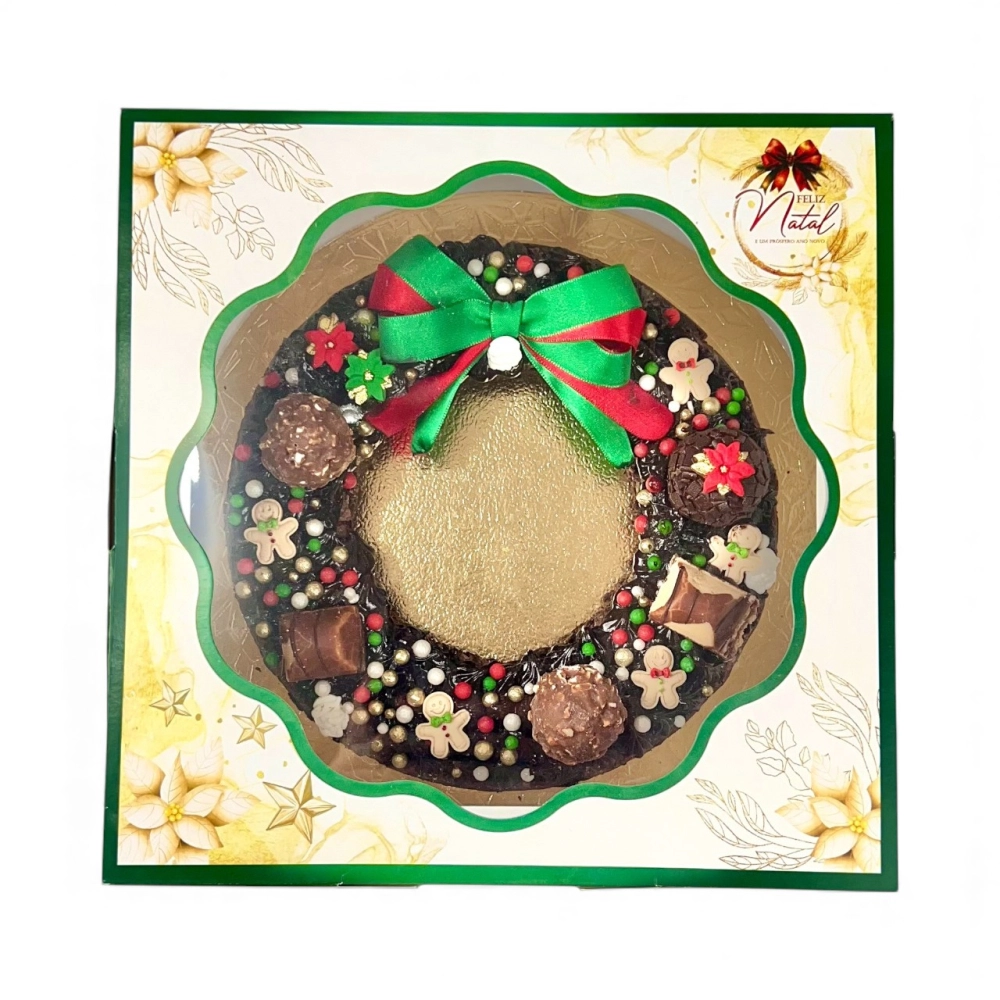 10 Caixas para Guirlanda de Brownie ou Torta - Coleção Natal em Poesia - Natal 2025