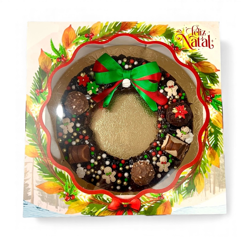 10 Caixas para Guirlanda de Brownie ou Torta - Coleção Vila do Noel - Natal 2025