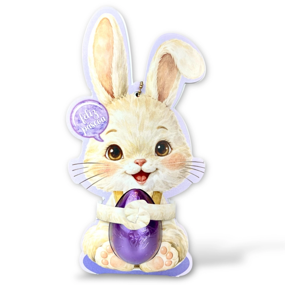 10 Coelhos Abraçando Ovinho de 30g - Páscoa 2026