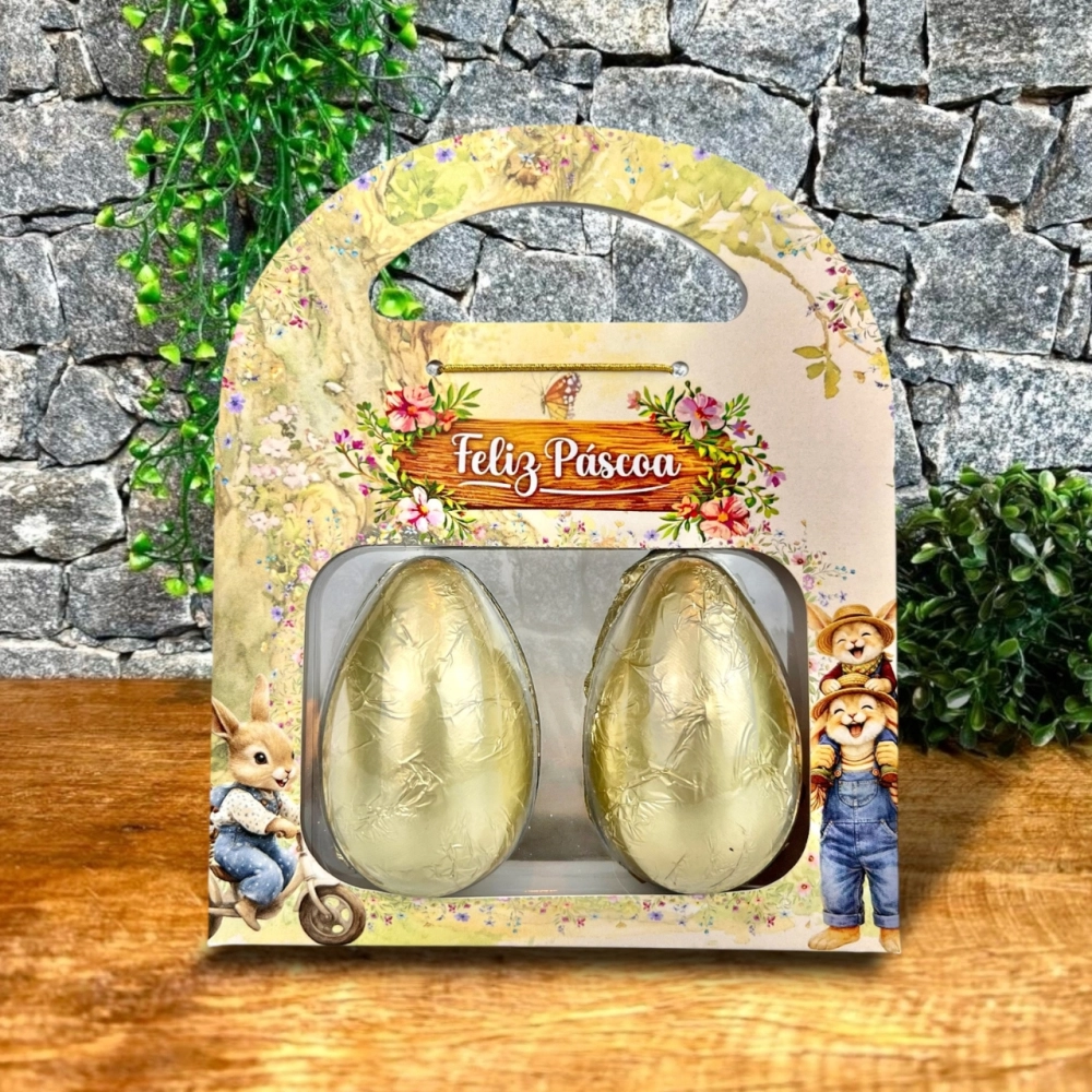 10 Embalagens Blister para 2 Ovos de 50g - Coleção Páscoa da Colheita