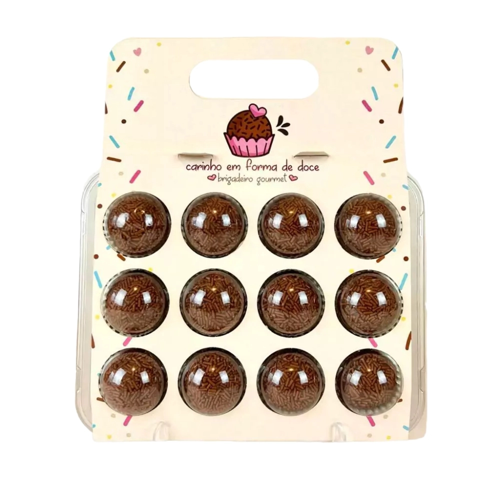 10 Embalagens BRIGPACK para 12 brigadeiros - Brigadeiro Gourmet