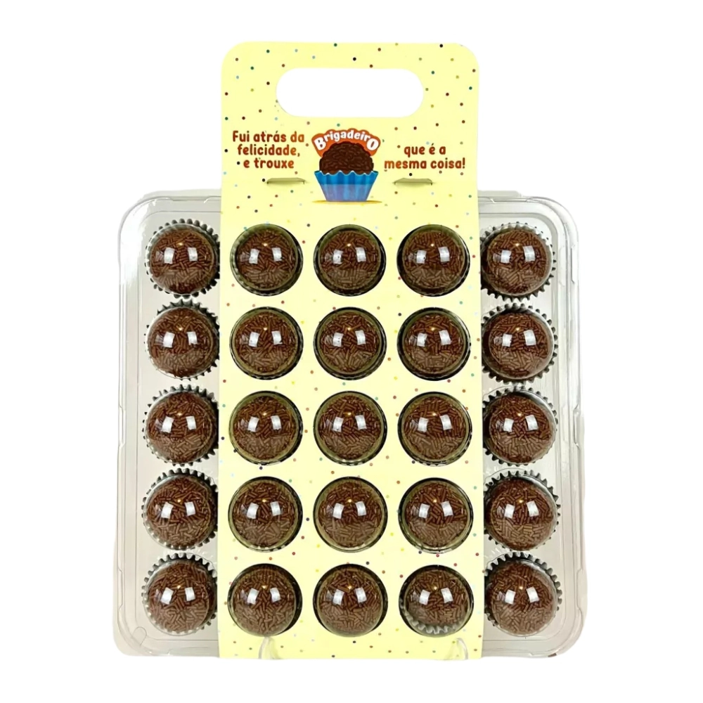 10 Embalagens BRIGPACK para 25 brigadeiros - Fui atrás da felicidade