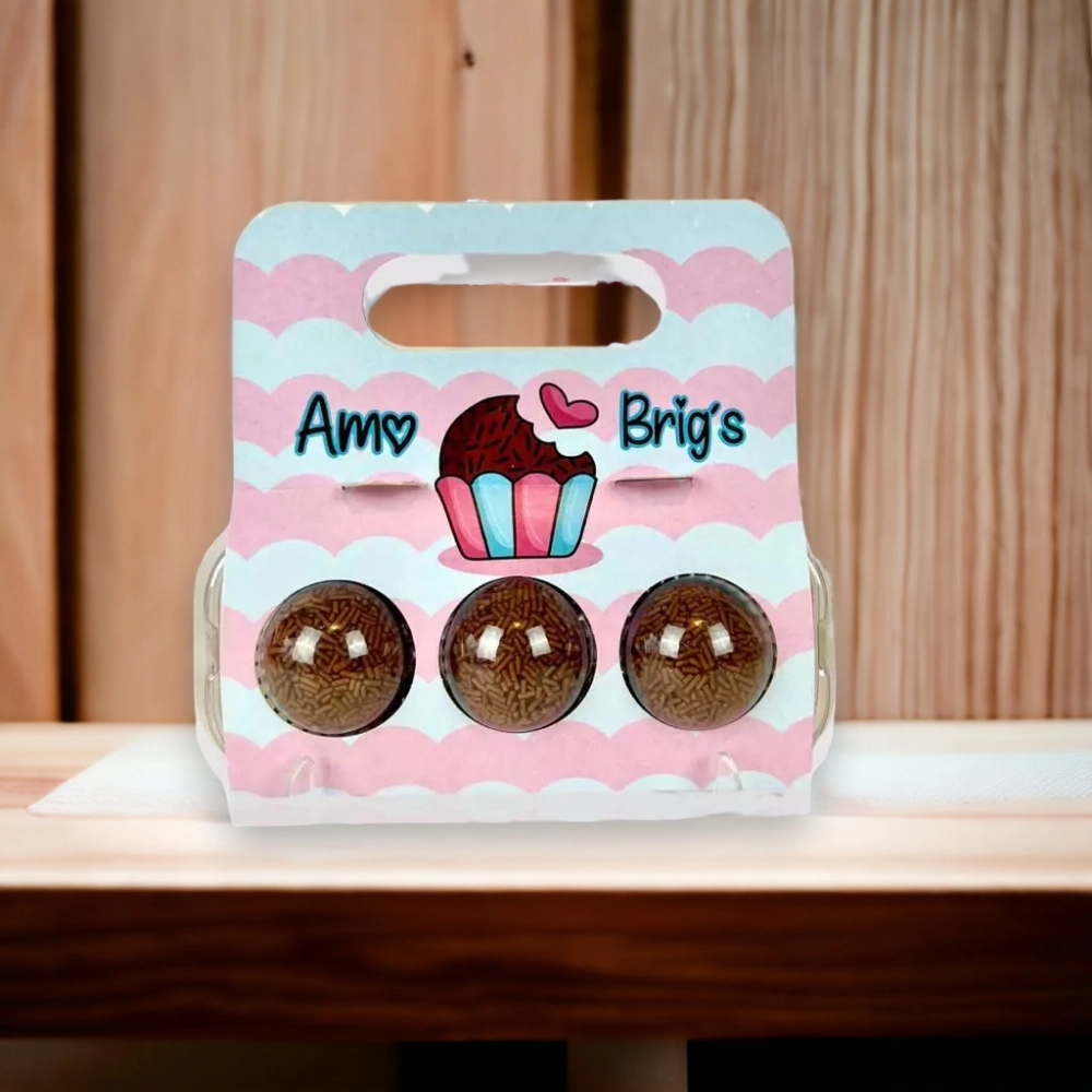 10 Embalagens BRIGPACK para 3 brigadeiros - Amo Brig´s