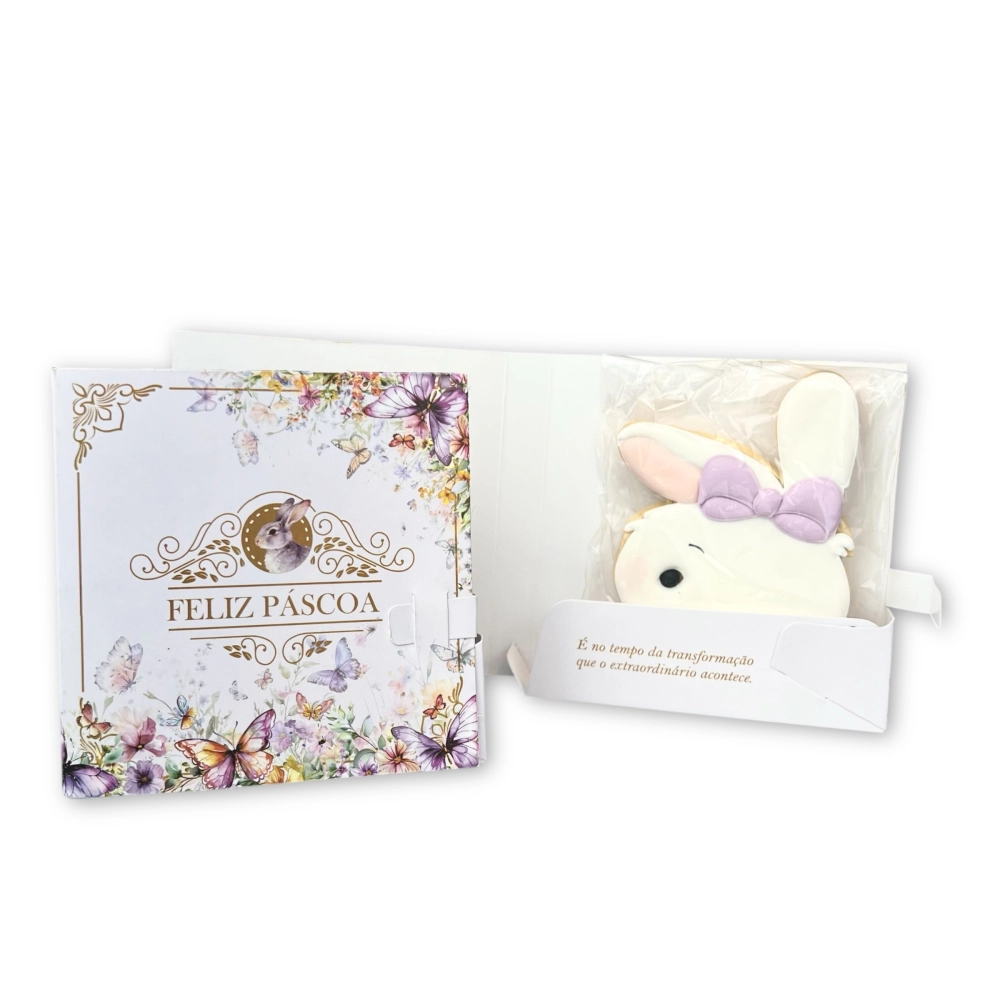 10 Embalagens Cartão p/ Biscoito - Coleção Páscoa da Transformação