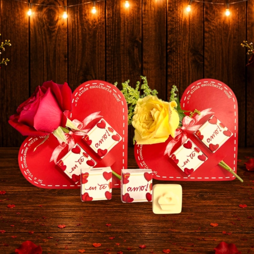 10 Embalagens Flor de Amor - Namorados 2026