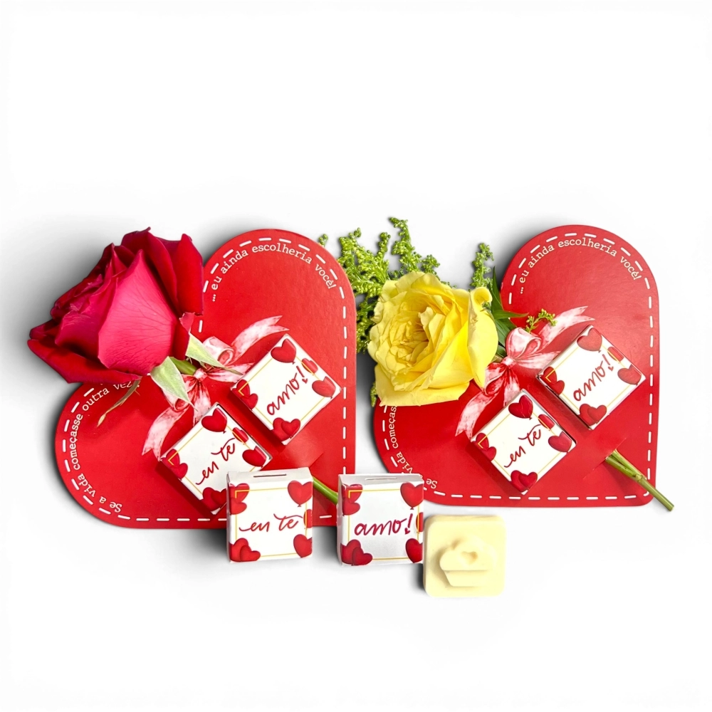 10 Embalagens Flor de Amor - Namorados 2026