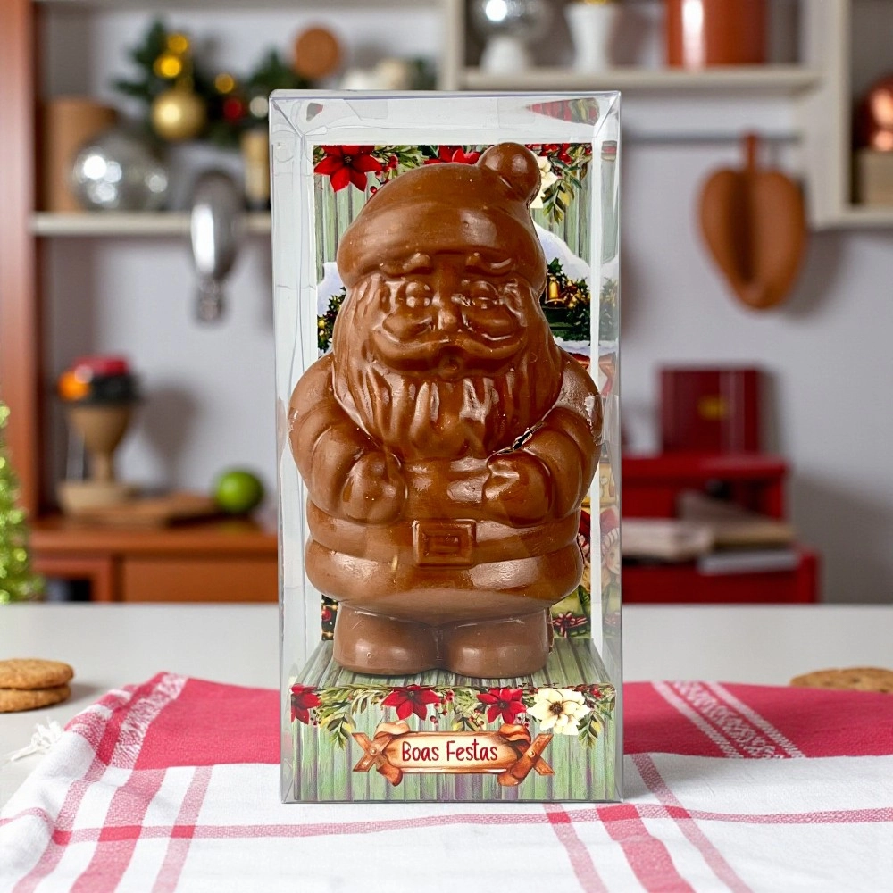 10 Embalagens Papai Noel em Pé - Coleção A magia do natal- Natal 2025