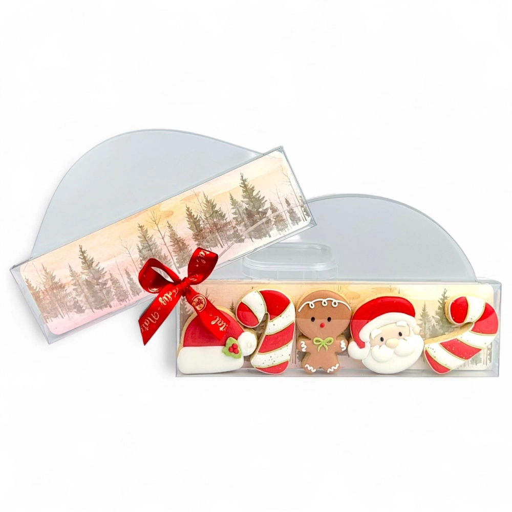 10 Embalagens Tirinha de Biscoito - Coleção Vila do Noel - Natal 2025