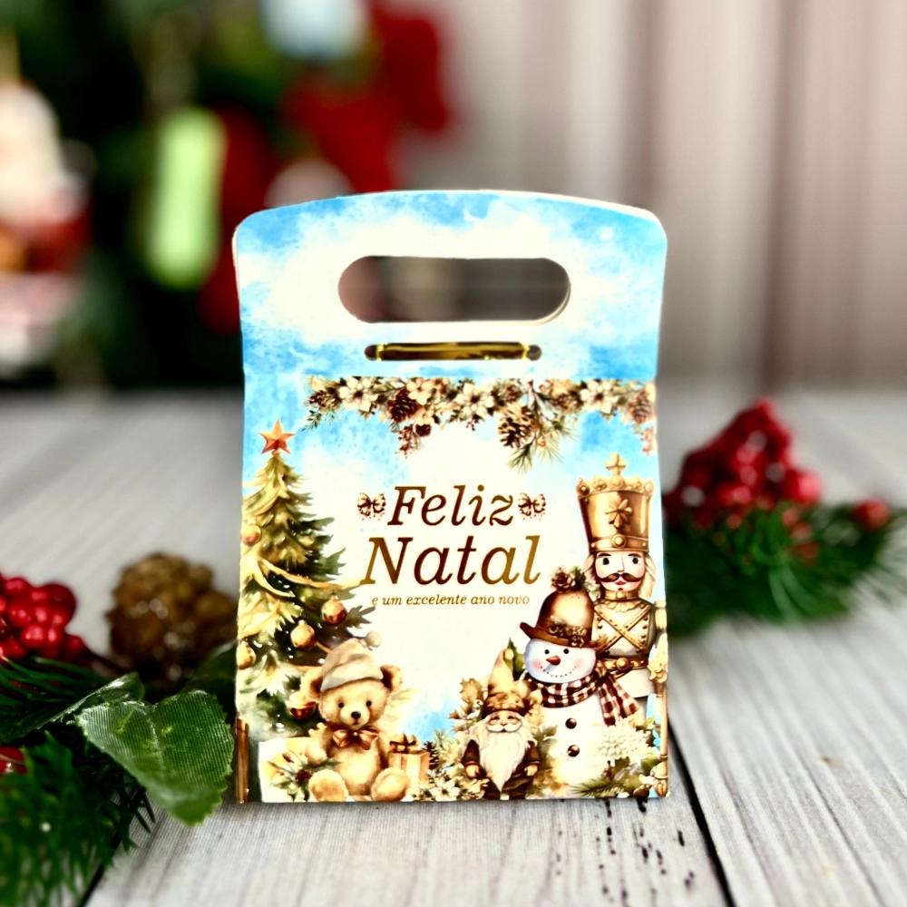 10 Mini Sacolinhas - Coleção Natal Celestial