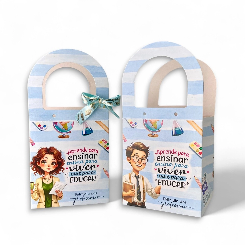 10 Mini Sacolinhas - Dia dos Professores 2025 - Coleção PROF´S