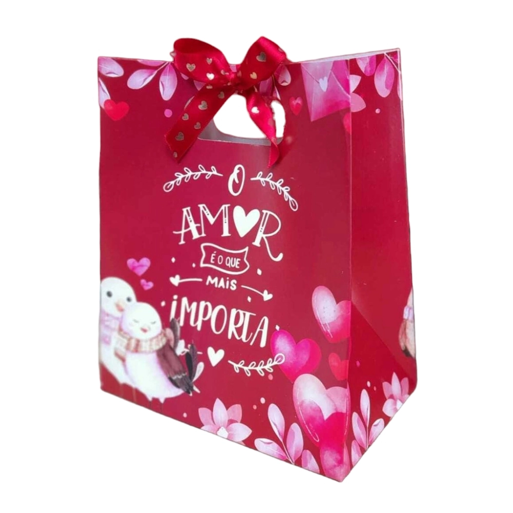 10 Sacolas 17x10 - Coleção O AMOR É O QUE MAIS IMPORTA